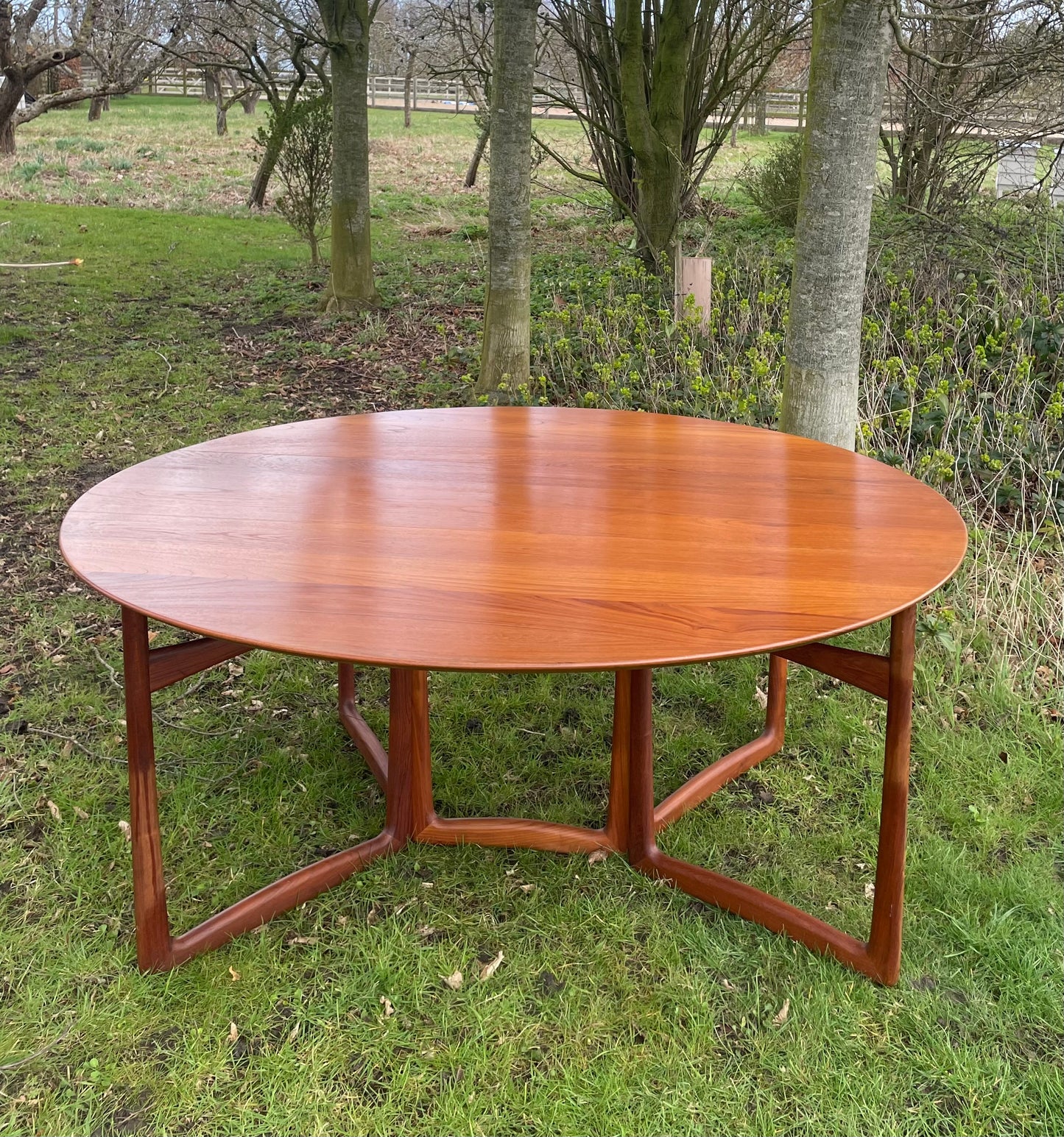 Mid Century Modern Teak Dining Table by Peter Hvidt and Orla Molgaard Nielsen