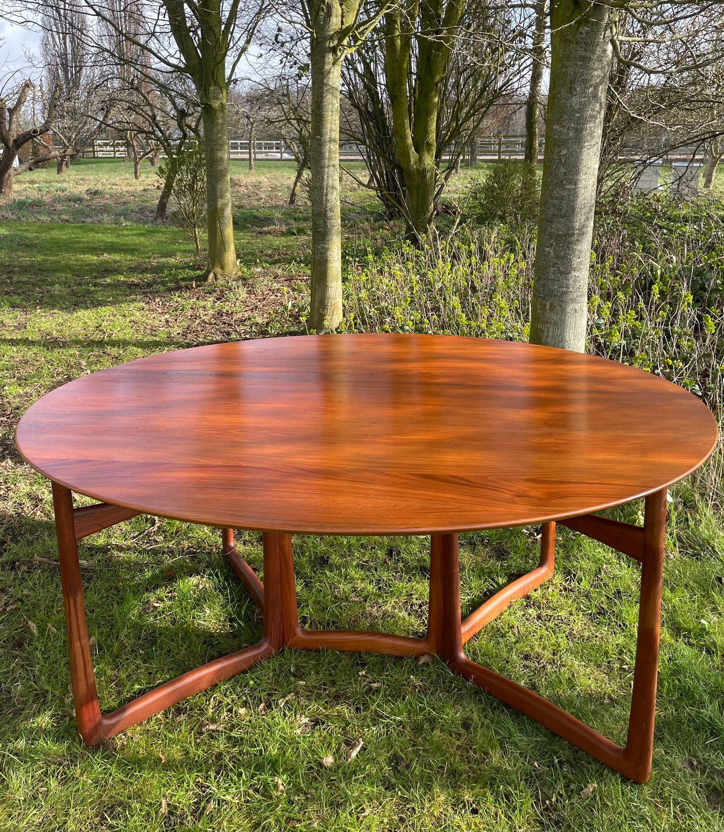 Mid Century Modern Teak Dining Table by Peter Hvidt and Orla Molgaard Nielsen