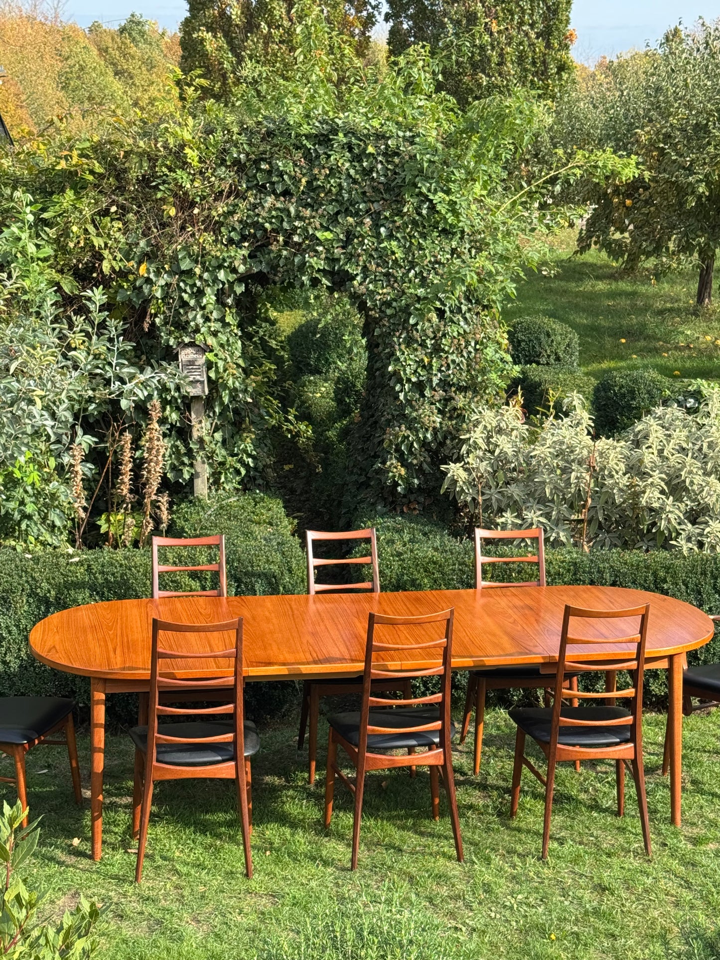 For Raylee ** Mid Century Modern Teak Dining table Table by Nils Jonsson for Hugo Troeds