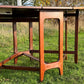 For Lacey **Price includes shipping, crate, CITES and tariffs ** Fifty per cent deposit ***for Mid Century Rosewood drop leaf dining table by Bendt Winge for Kleppes Moblefabrick, Norway 1960.