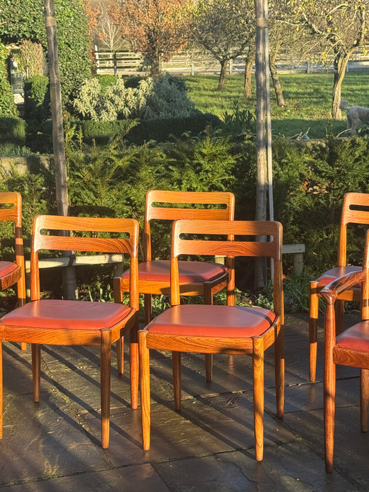 Eight  Rosewood Dining Chairs by H W Klein For Bramin Danish 1960