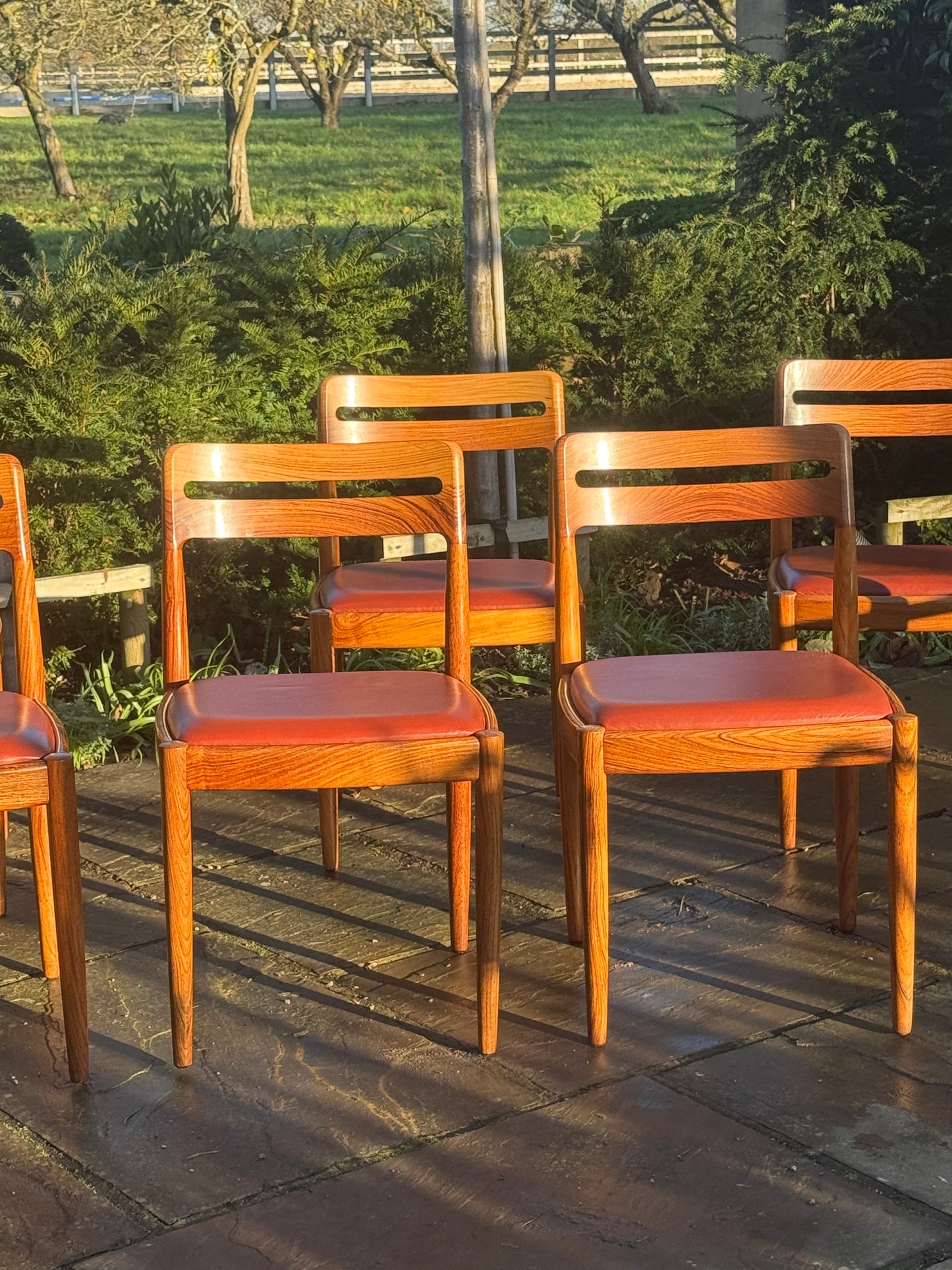 Eight  Rosewood Dining Chairs by H W Klein For Bramin Danish 1960