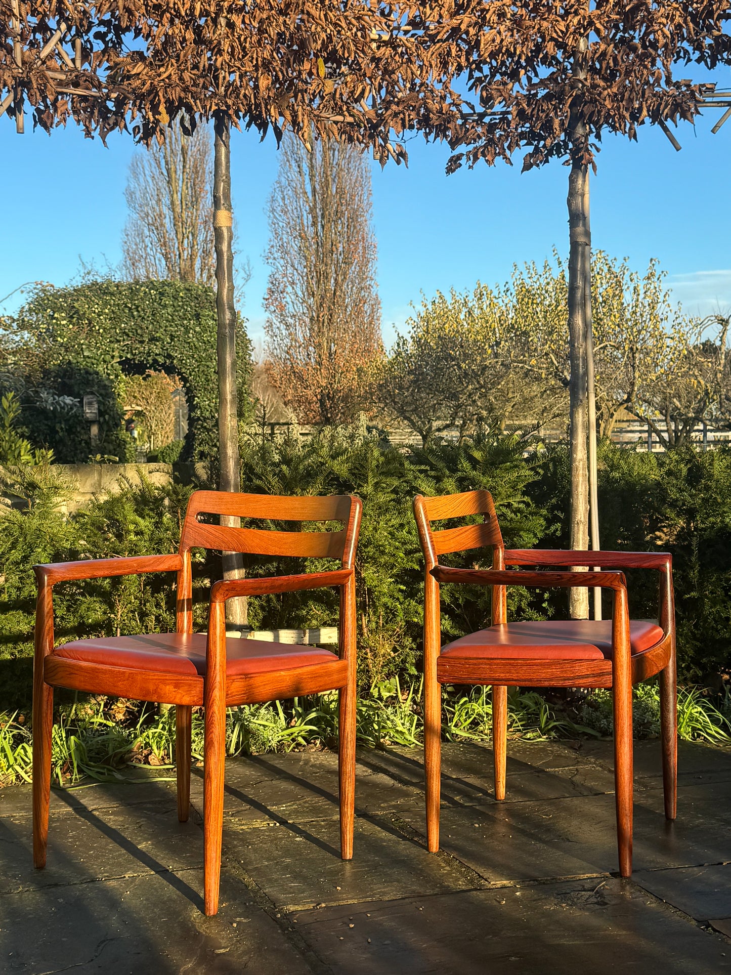 Eight  Rosewood Dining Chairs by H W Klein For Bramin Danish 1960