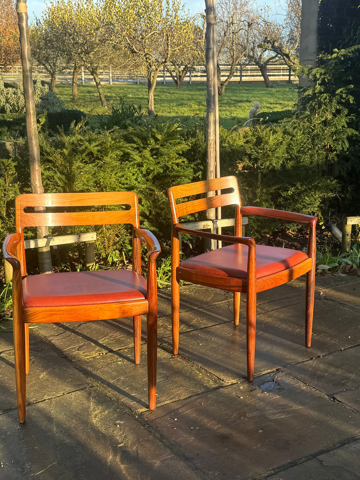 Eight  Rosewood Dining Chairs by H W Klein For Bramin Danish 1960