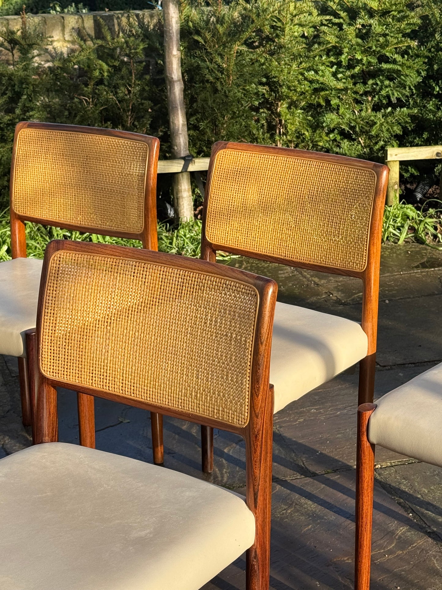 Danish Rosewood Set of Eight  Dining Chairs by Nils Otto Moller 1960.