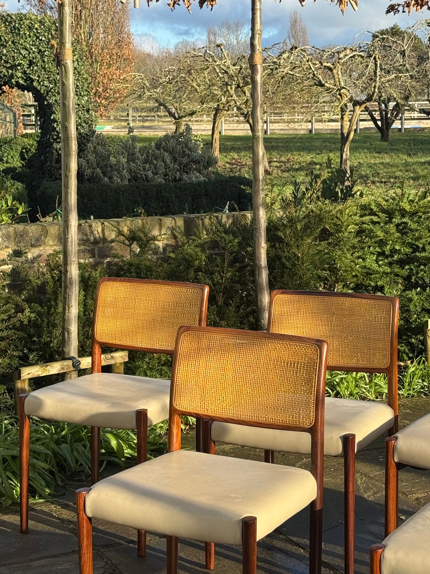 Danish Rosewood Set of Eight  Dining Chairs by Nils Otto Moller 1960.
