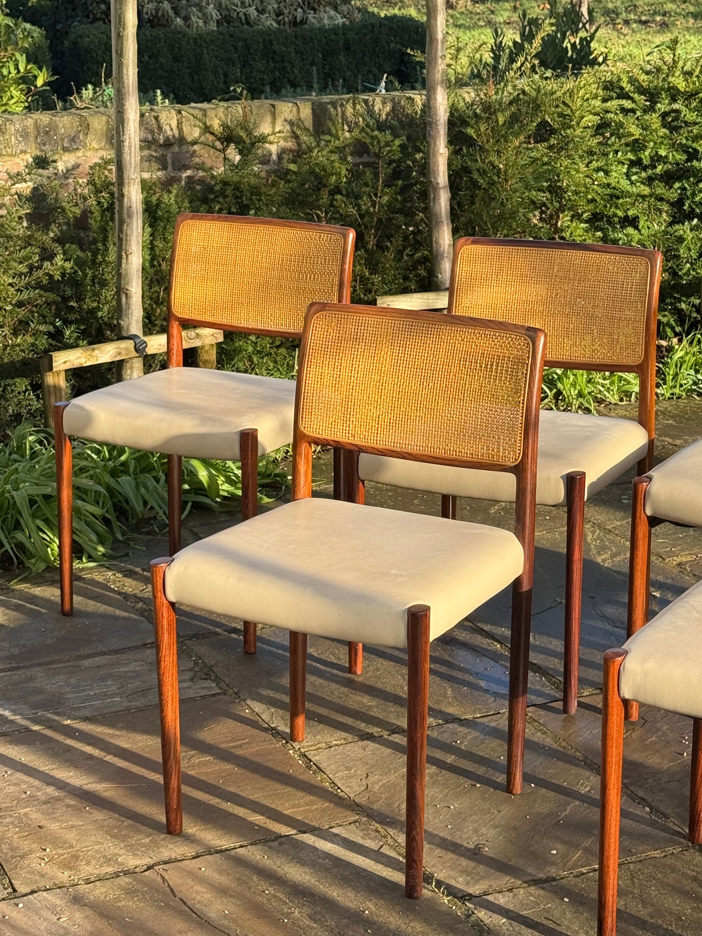 Danish Rosewood Set of Eight  Dining Chairs by Nils Otto Moller 1960.