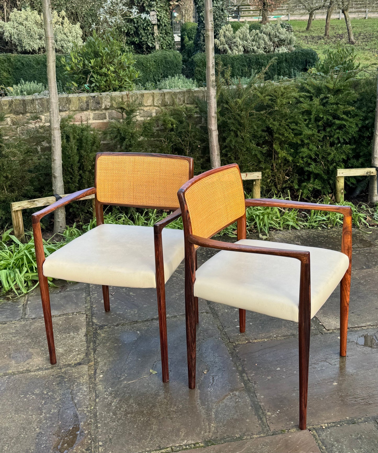 Danish Rosewood Set of Eight  Dining Chairs by Nils Otto Moller 1960.