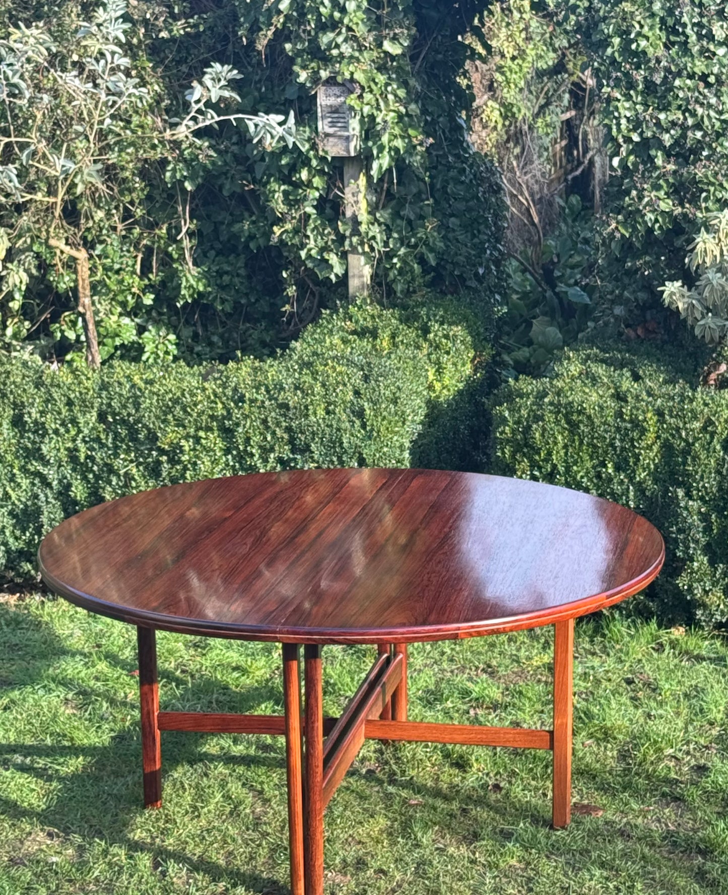 Mid Century Rosewood Extra Large Dining Table By Robert Heritage For Archie Shine 1970; seats 10