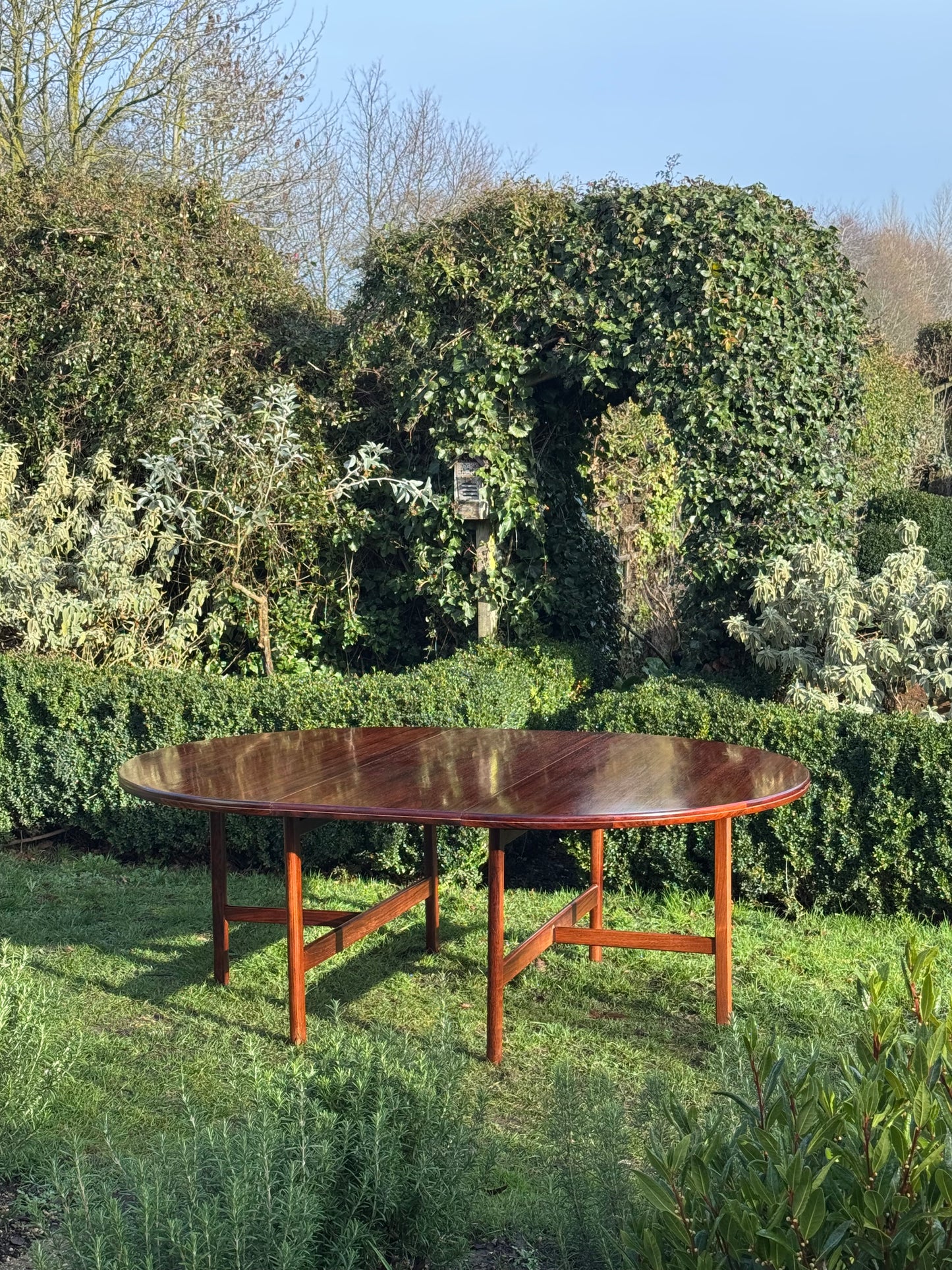 Mid Century Rosewood Extra Large Dining Table By Robert Heritage For Archie Shine 1970; seats 10