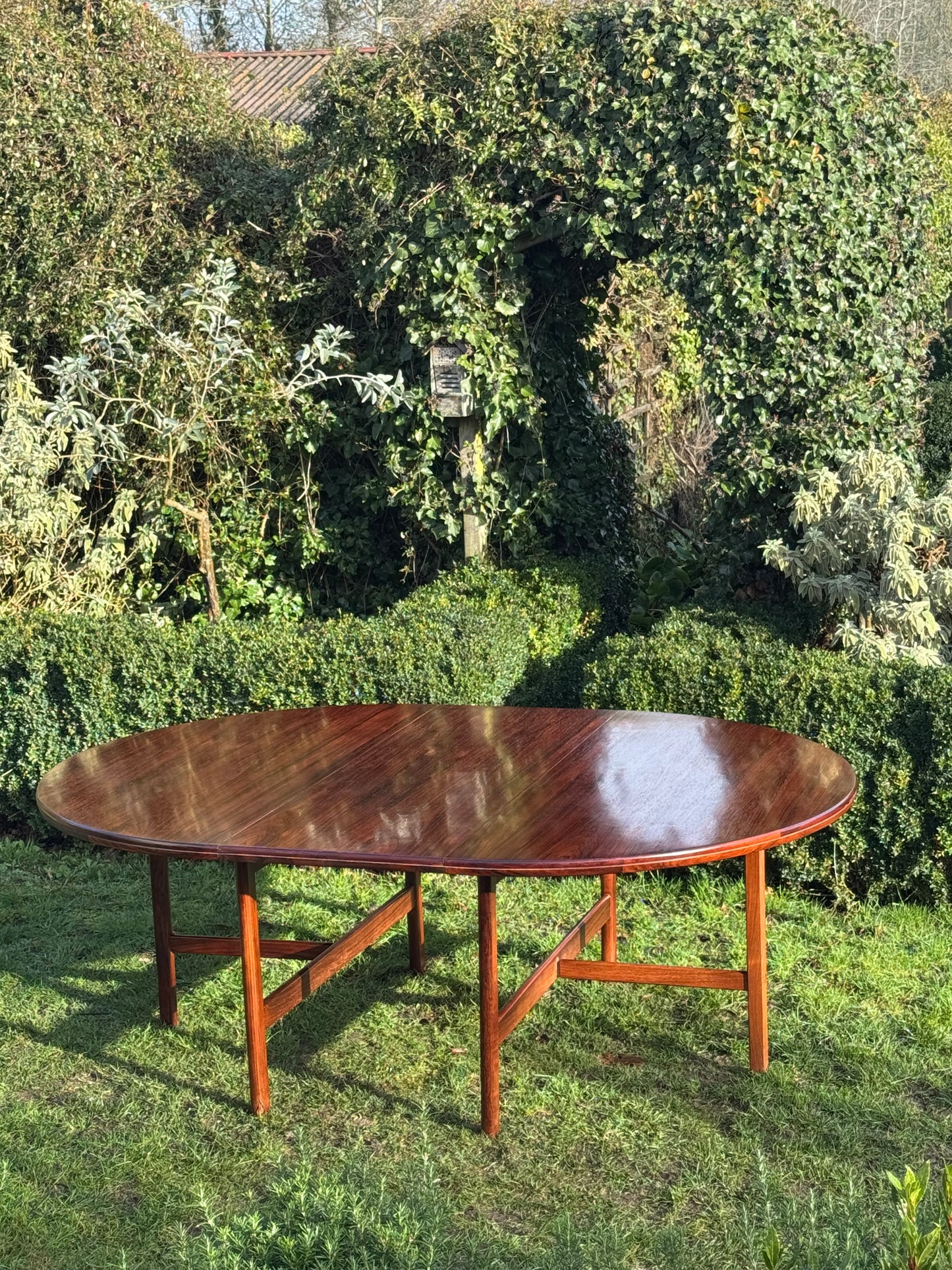 Mid Century Rosewood Extra Large Dining Table By Robert Heritage For Archie Shine 1970; seats 10
