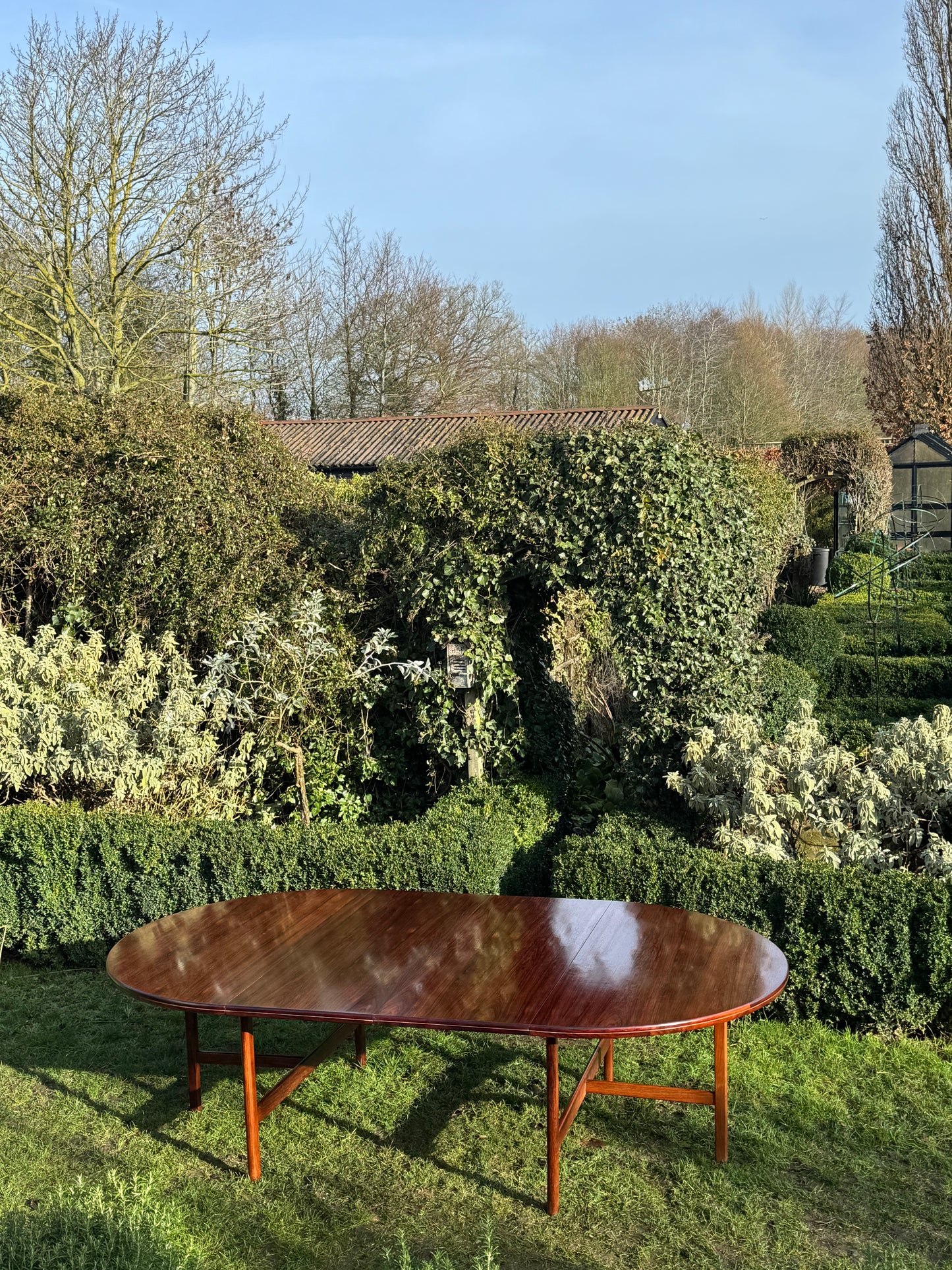 Mid Century Rosewood Extra Large Dining Table By Robert Heritage For Archie Shine 1970; seats 10