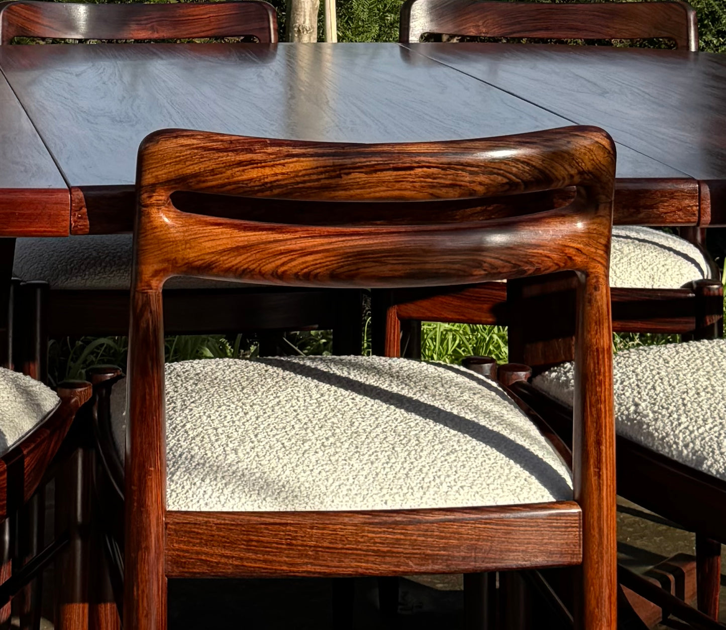 Mid Century Modern Danish Rosewood Dining Table and Eight Rosewood chairs by H W Klein for Bramin 1960s - Pending A10 certificate