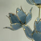 For Summer ****Price includes shipping **** Hollywood Regency Blue Lotus Lamp