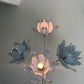 For Summer ****Price includes shipping **** Hollywood Regency Blue Lotus Lamp