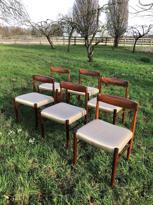 Mid Century Modern Danish Rosewood Dining Chairs by H W Klein for Bramin