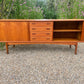 A Teak Tambour Fronted Sideboard by Bernh. Pedersen & Son’s, Danish, Mid-Century Modern 1970's