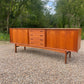 A Teak Tambour Fronted Sideboard by Bernh. Pedersen & Son’s, Danish, Mid-Century Modern 1970's