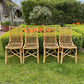 Original 1960s Mid Century Modern Set of 4 Bamboo / Rattan Indoor/Outdoor Dining Chairs