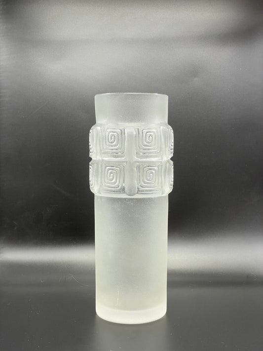 Vintage 1970s PEILL & PUTZLER Brutalist Swirl Glass Vase