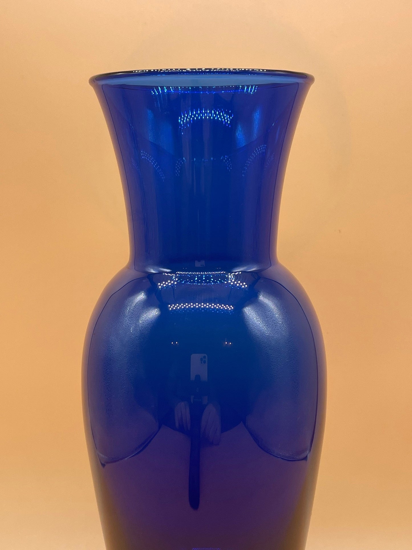 Vintage Royal Copenhagen Cobalt Blue Vase with Light Blue Base