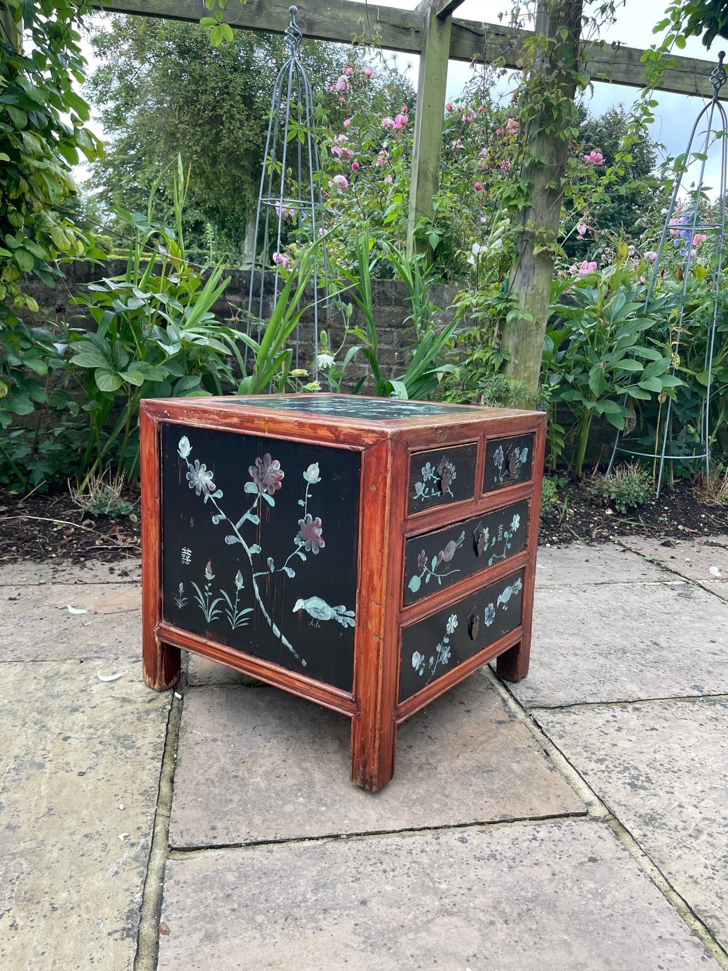 Vintage Chinese hand painted cabinet