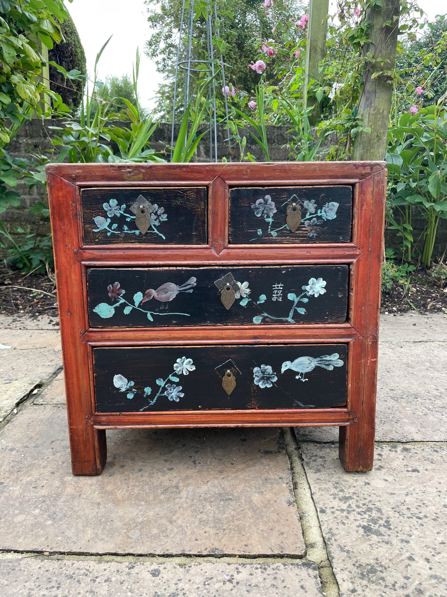 Vintage Chinese hand painted cabinet