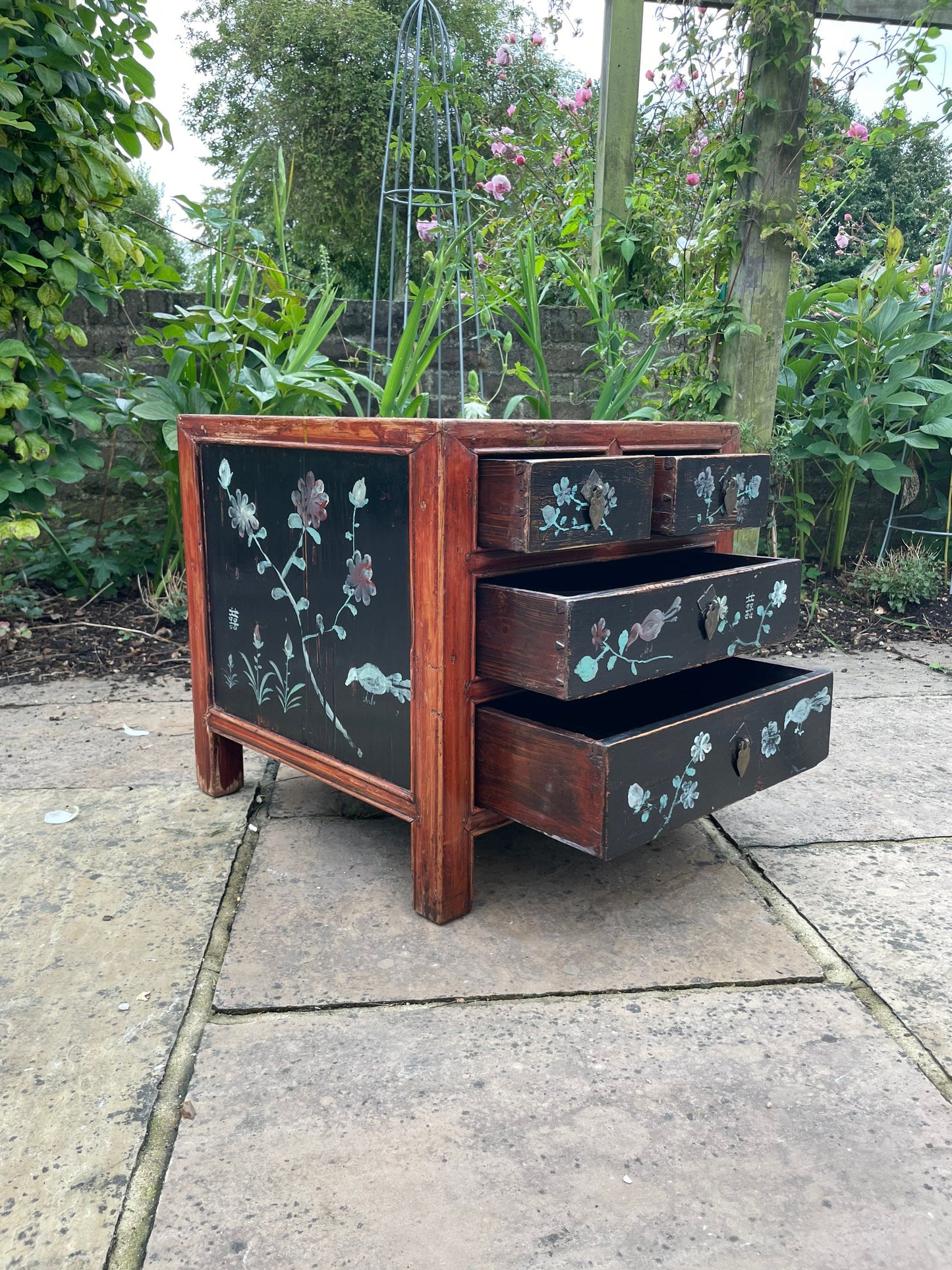 Vintage Chinese hand painted cabinet