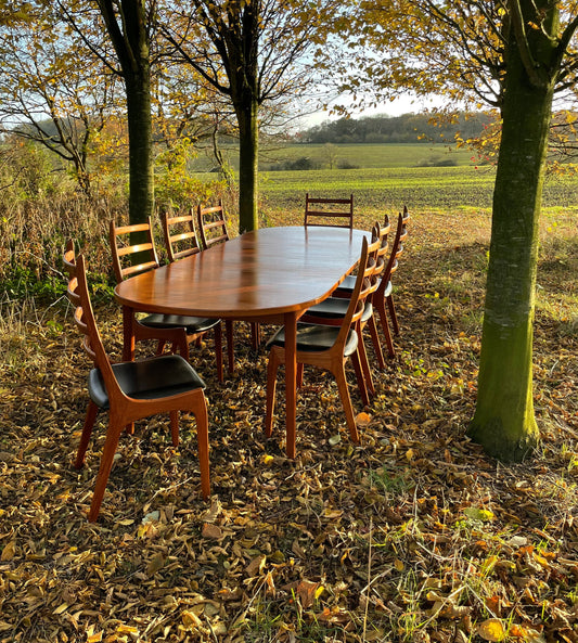 ***For Chris*** Nils Jonsson for Hugo Troeds extending Dining Table, Mid- Century Modern Swedish