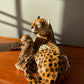 Reserved for Becky *** Italian  Mid Century Modern Hollywood Regency Porcelain/Ceramic Leopard And Cub Statue / Art Piece 1960’s by Giovanni Ronzan