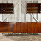 Floating/Wall-Mounted Rosewood Sideboard/Credenza and Glass Cabinets by Ib Juul Christensen Mid Century Modern Danish 1960s