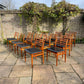 Teak MCM dining chairs by Erling Torvits  for Sorø Stolefabrik Set of 14 1960s