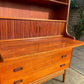 Teak Tambour Fronted Danish Secretaire Bureau With Pull Out Desk 1950's Mid Century Modern