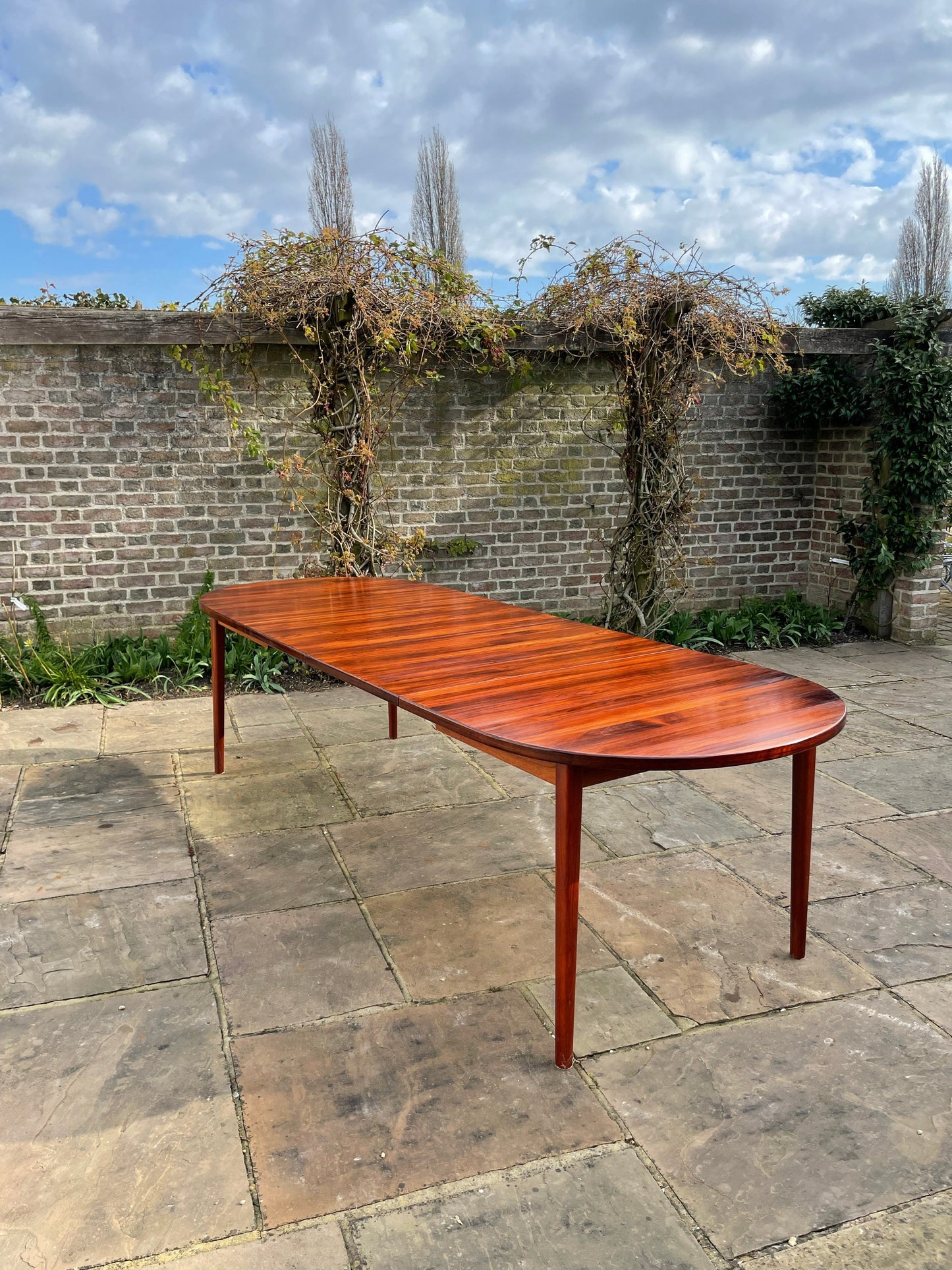 Rosewood extending Dining Table by Nils Jonsson for Hugo Troeds, Mid- Century Modern Swedish 1960s