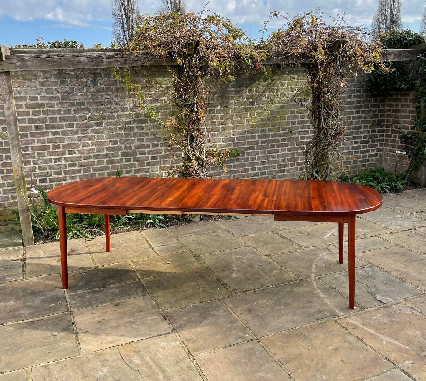 Rosewood extending Dining Table by Nils Jonsson for Hugo Troeds, Mid- Century Modern Swedish 1960s