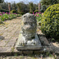 Reserved for Sharon ** Pair Of Fabulous Mid Century Modern Stone Garden Lions