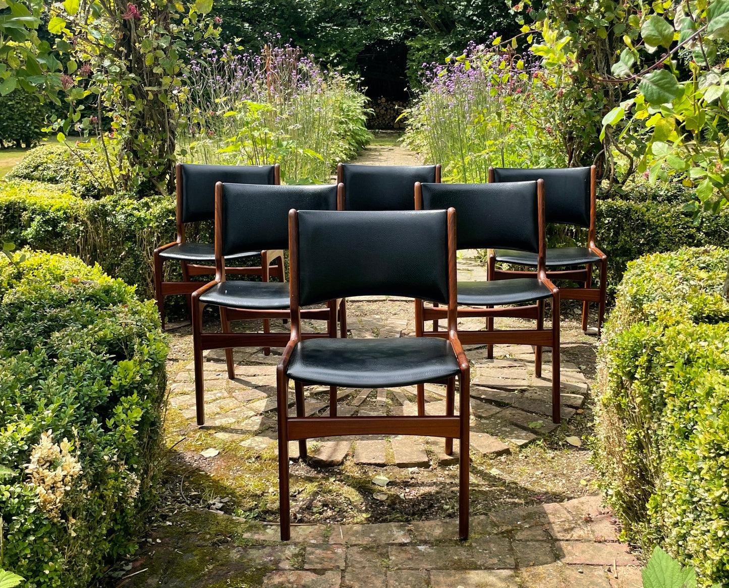 For Rachel*** Set of 6 Teak Dining Chairs by Erik Buch Model 89 For Anderstrup Møbelfabrik Mid century Modern Danish