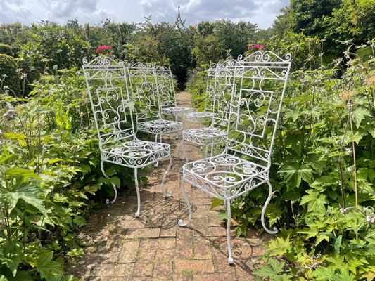 Vintage French Wrought Iron Garden/Patio/Conservatory Chairs