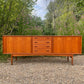 A Teak Tambour Fronted Sideboard by Bernh. Pedersen & Son’s, Danish, Mid-Century Modern 1970's