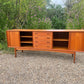 A Teak Tambour Fronted Sideboard by Bernh. Pedersen & Son’s, Danish, Mid-Century Modern 1970's