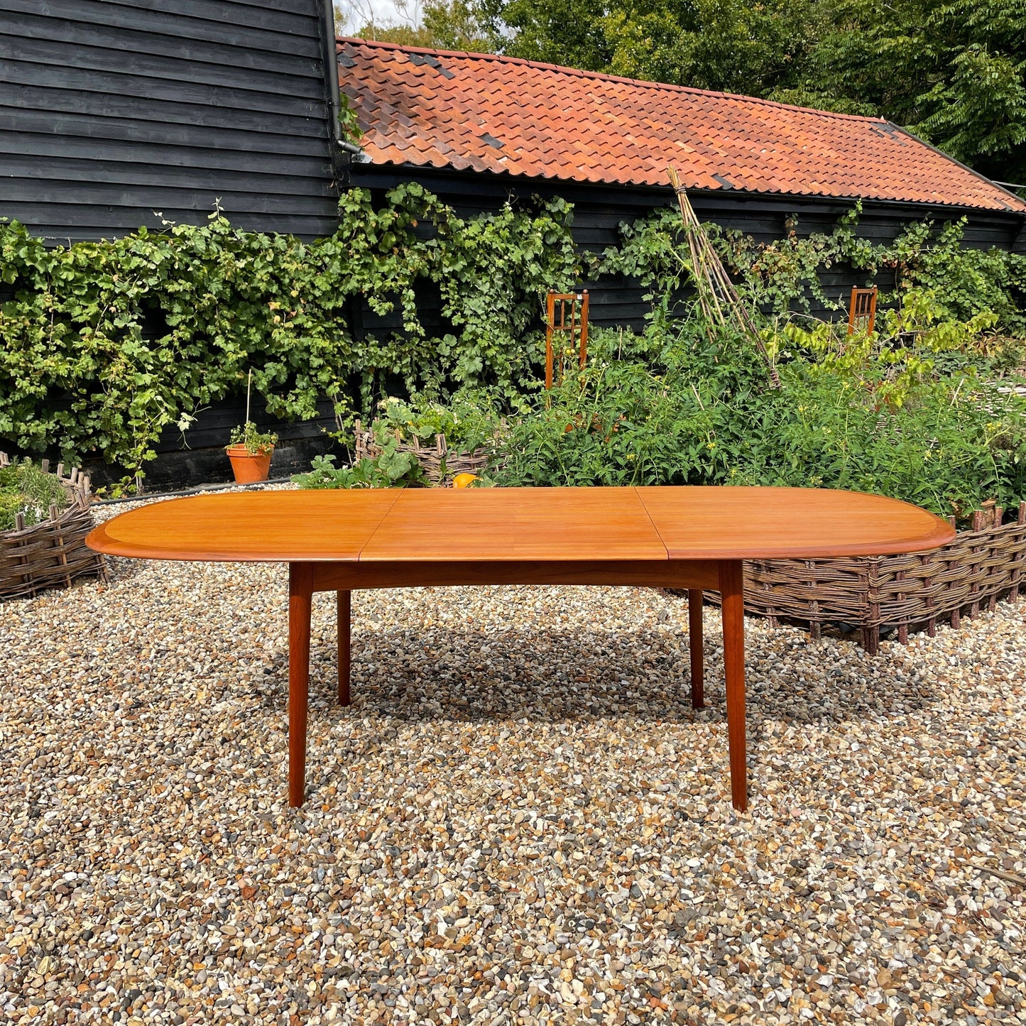 For Peg*** Final payment for Exceptionally Elegant Mid Century Modern Danish Teak Dining Table by Elsteds Agerbaek, 8 Archie shine chairs, crate and shipping