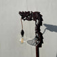Antique Hand Carved Hardwood Oriental Dragon Table Lamp 1920's