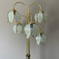 Reserved for Toni  *** Mid century modern vintage Hollywood Regency white glass tulip/lotus lamp