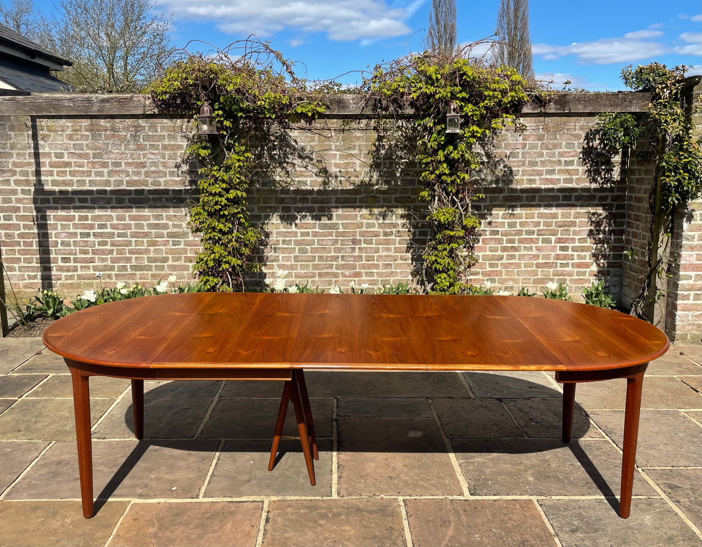 Beautiful Mid Century Modern Teak Model 62 Extending Dining Table By Henning Kjærnulf for Sorø Stolefabrik