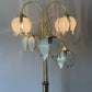 Reserved for Toni  *** Mid century modern vintage Hollywood Regency white glass tulip/lotus lamp